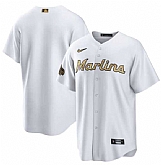 Miami Marlins Blank White 2022 All-Star Cool Base Stitched Baseball Jersey,baseball caps,new era cap wholesale,wholesale hats